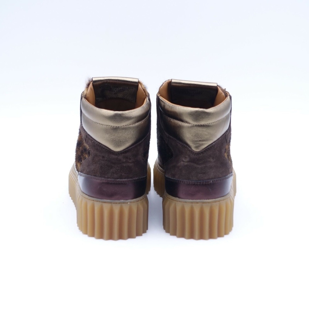 NEW Women's VOILE BLANCHE Eva Hike Boots Rame/Dark Brown/Leopard Fur - Picture 5 of 8